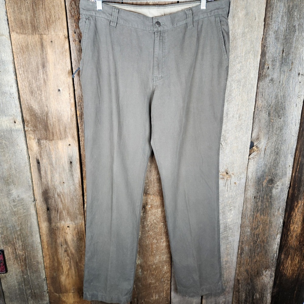Columbia Mens Utility Hiking Pants Gray Green 40x34